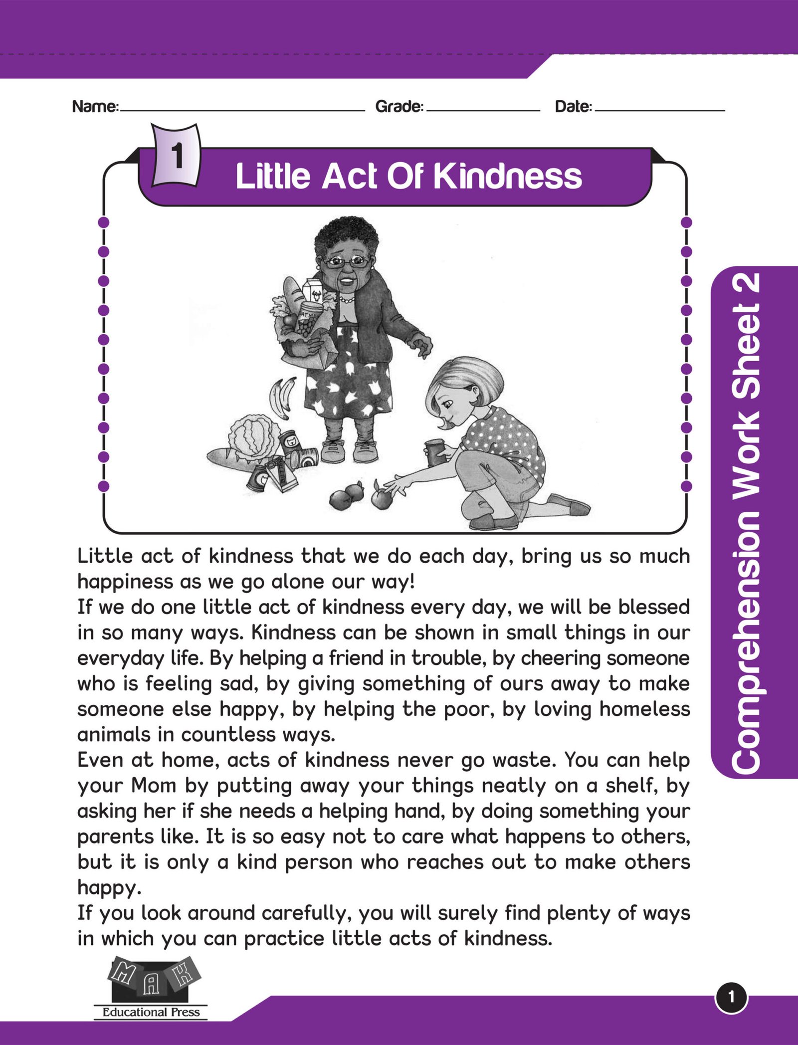 Comprehension Worksheet Grade 2 - Image 4