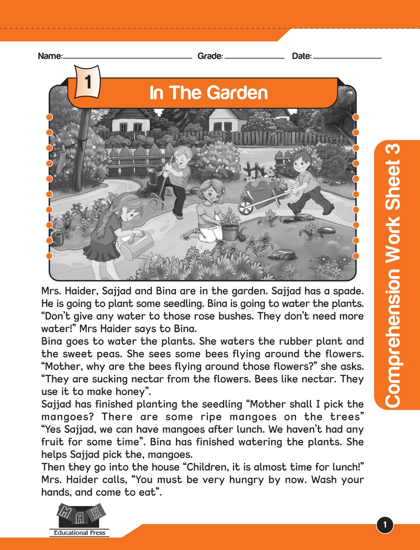 Comprehension Worksheet Grade 3 - Image 4