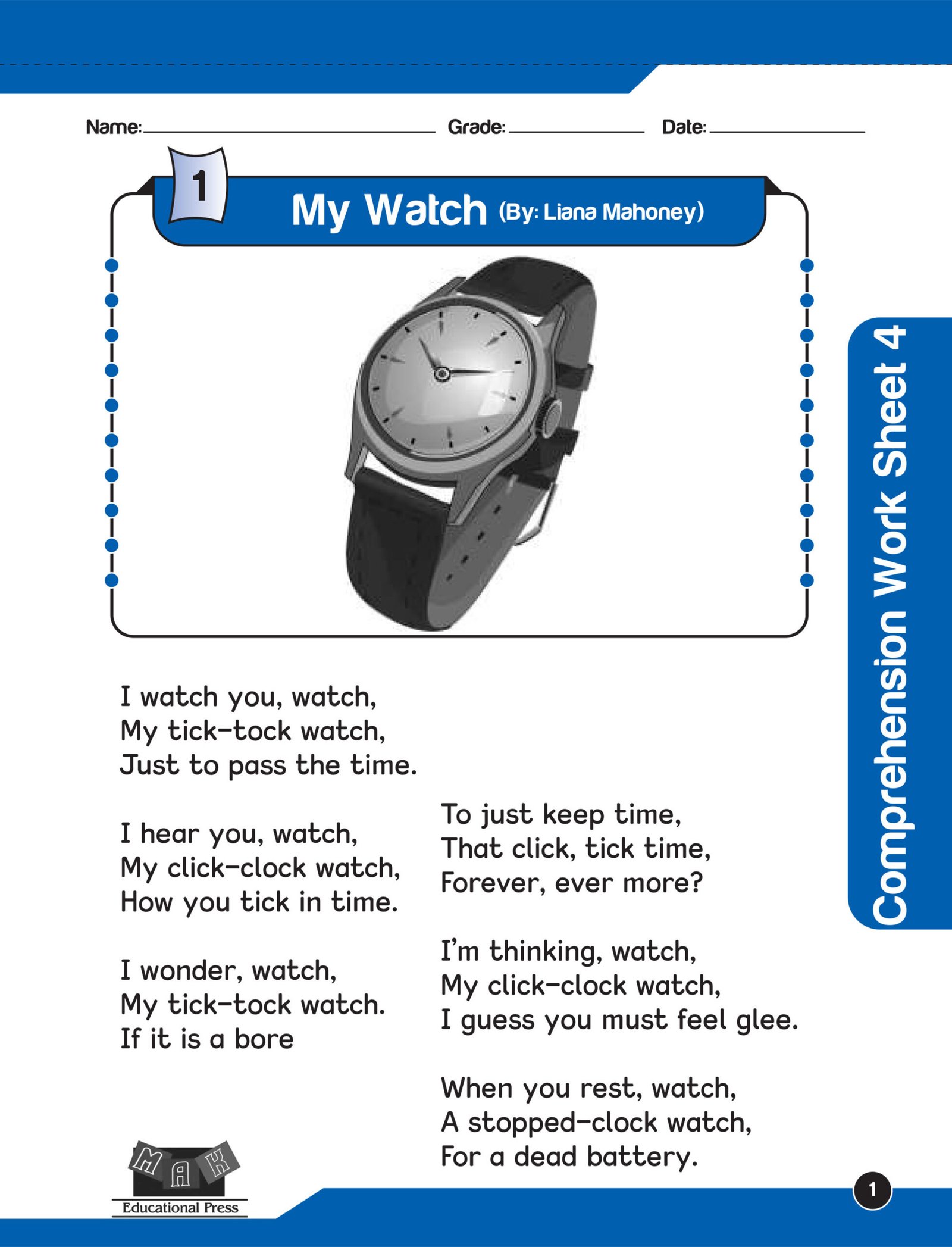 Comprehension Worksheet Grade 4 - Image 4